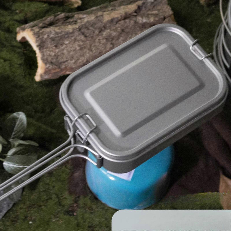 Lunch Box Easy to Clean Tableware Food Container for Home Travel Backpacking 1 Handle