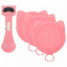 1 Set of Wear-resistant Can Lids Convenient Cat Food Spoons TRE Can Covers Pet Supply