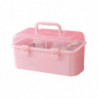 Pour Creative Pink Plastic Storage Box avec poignée Multi Layers Enfants Enfants Hair Bow Container Bin [...]