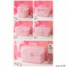 Pour Creative Pink Plastic Storage Box avec poignée Multi Layers Enfants Enfants Hair Bow Container Bin [...]