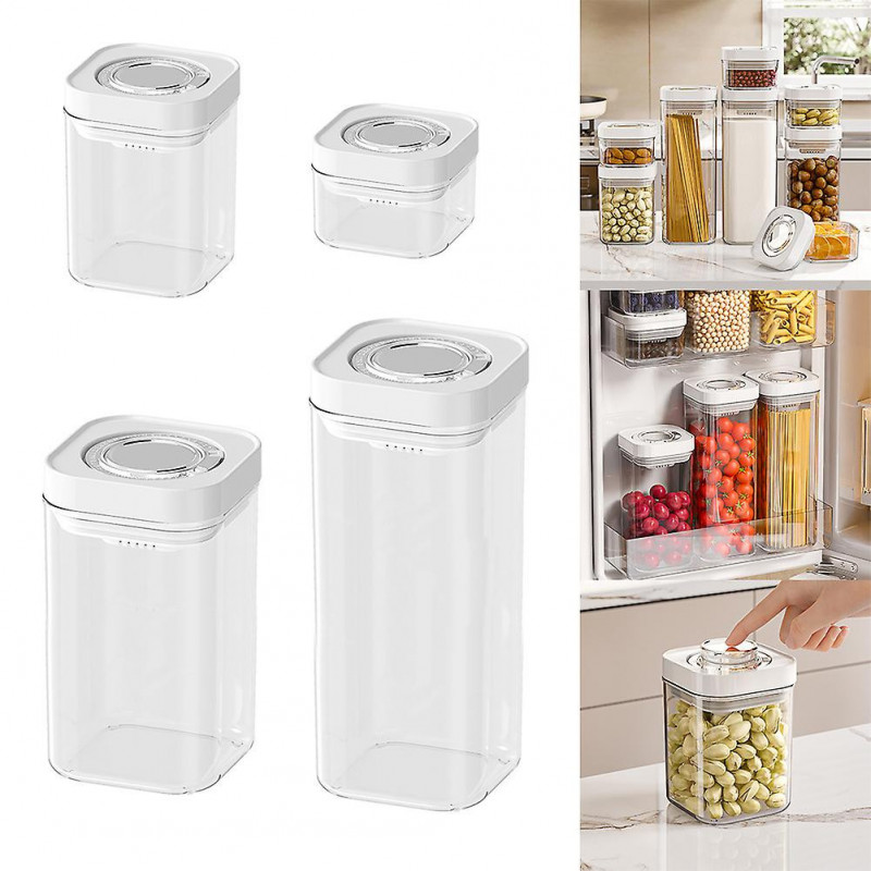 2300ml Sealed Storage Jar Cans Tank Food Container Free Kitchen Organization