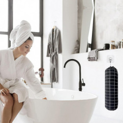 2pcs Plastic Bag Holder, Large Grocery Bags Holders, Wall Mount Garbage Plastic Bag Organizer, Shopping (check Black)