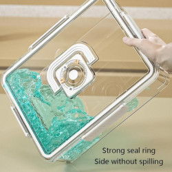 TY-90022 Airtight Food Storage Box with Timer PET+PP Spices Container, Size S (BPA-Free, No FDA)