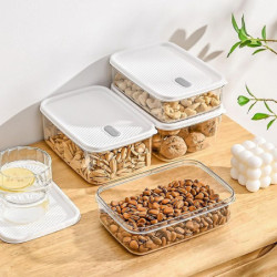 TY-59365 1350ml Refrigerator Food Organizers PE+PET Containers Bins with Lids (BPA-Free, No FDA)