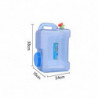 Bidon d’eau avec robinet et poignées, 12l Camping Portable Bucket Car Conteneur d’eau avec couvercle pour OU