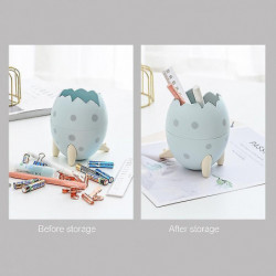 Trash Can Dinosaur Egg Desktop Storage Bucket Clamshell Large Capacity Multifunctional Compact Jb5-2
