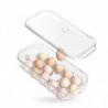 Egg Rack Storage Box Can Hold 16 Mesh Eggs, With Handle And Lid