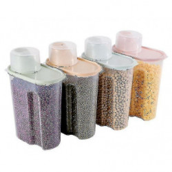 4pcshousehold Transparent Grain Storage Tanks, Kitchen Storage Boxes, Plastic Sealed Tanks