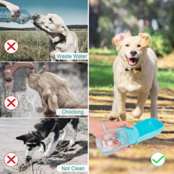 Dog Water Bottles 350ml, Foldable Dog Travel Water Bottle, Portable Dog Water Bottle For Dog Cat Pet Outdoor