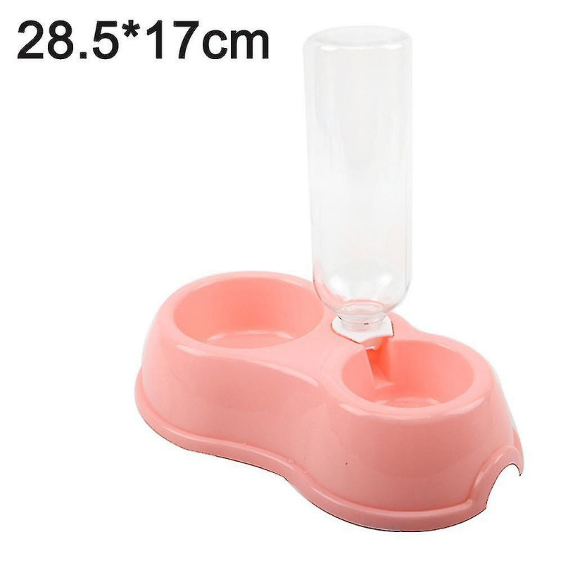 Pet Plastic Bowl Dog Food Utensils With Kettle Set Automatic Drinking Water Double Bowl Food Bowl High Quality