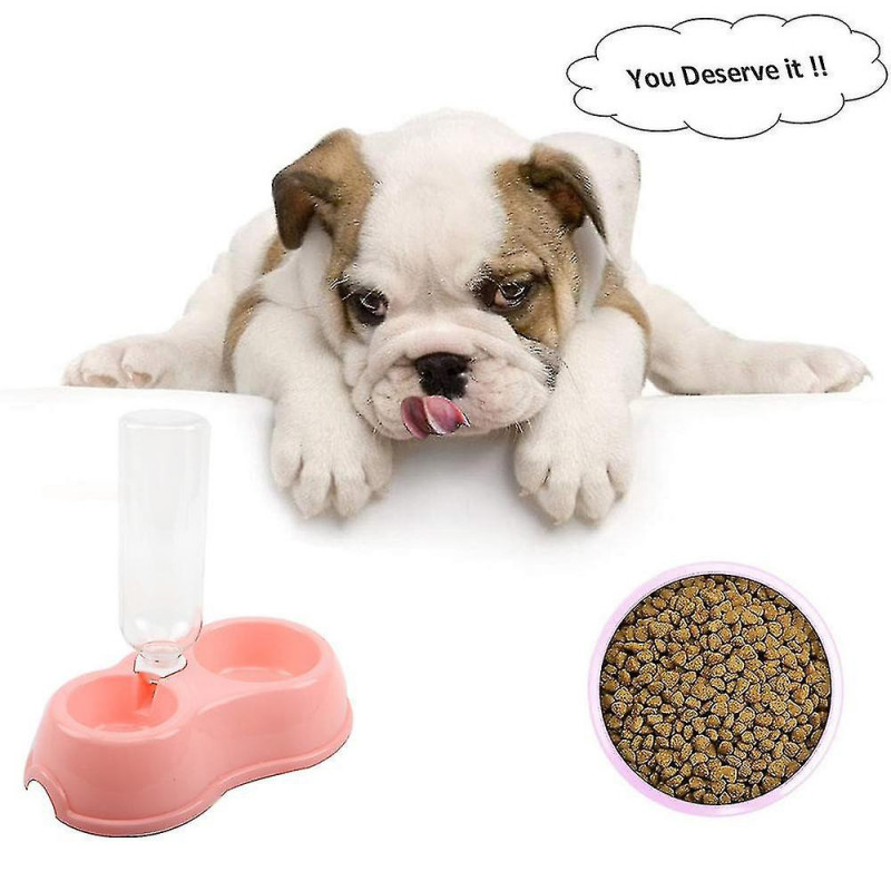 Pet Plastic Bowl Dog Food Utensils With Kettle Set Automatic Drinking Water Double Bowl Food Bowl High Quality