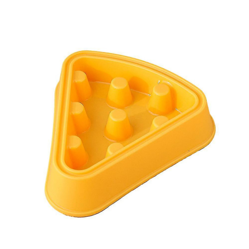 Pet Bowl Plastic Cartoon Pizza Type Slow Food Bowl High Quality