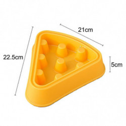 Pet Bowl Plastic Cartoon Pizza Type Slow Food Bowl High Quality
