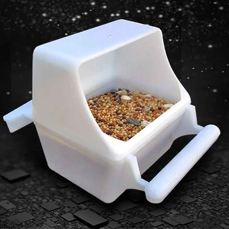 2PCS Mangeoires à oiseaux suspendues pour Cage Récipient alimentaire en plastique avec perchoir pour perruches