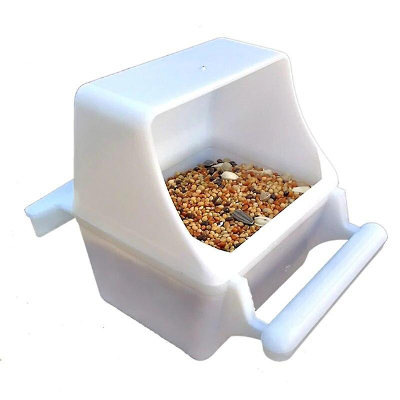 2PCS Mangeoires à oiseaux suspendues pour Cage Récipient alimentaire en plastique avec perchoir pour perruches