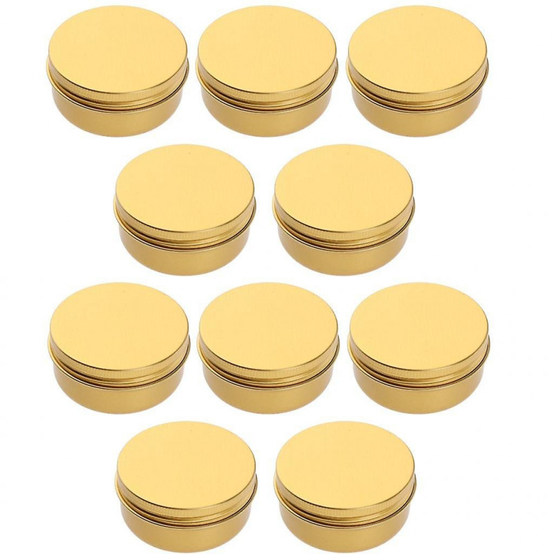 10pcs Empty Makeup Aluminium Pot Jar Tin Lip Balm Container Storage Box