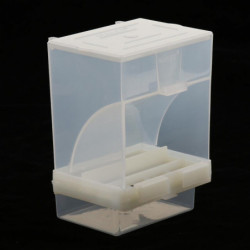 6xbird Cockatiels Feeder Automatic Plastic Food Container Parrot Splash Proof
