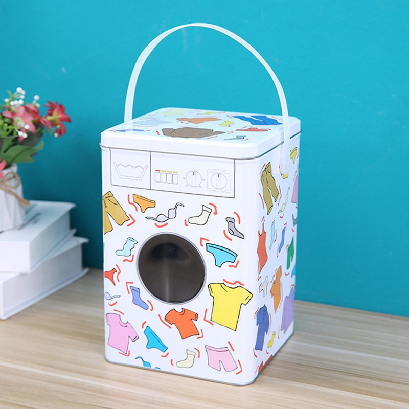 3xhousehold Laundry Powder Tin 5l Capacity For Storing Grain Rice Laundry Room Colorful