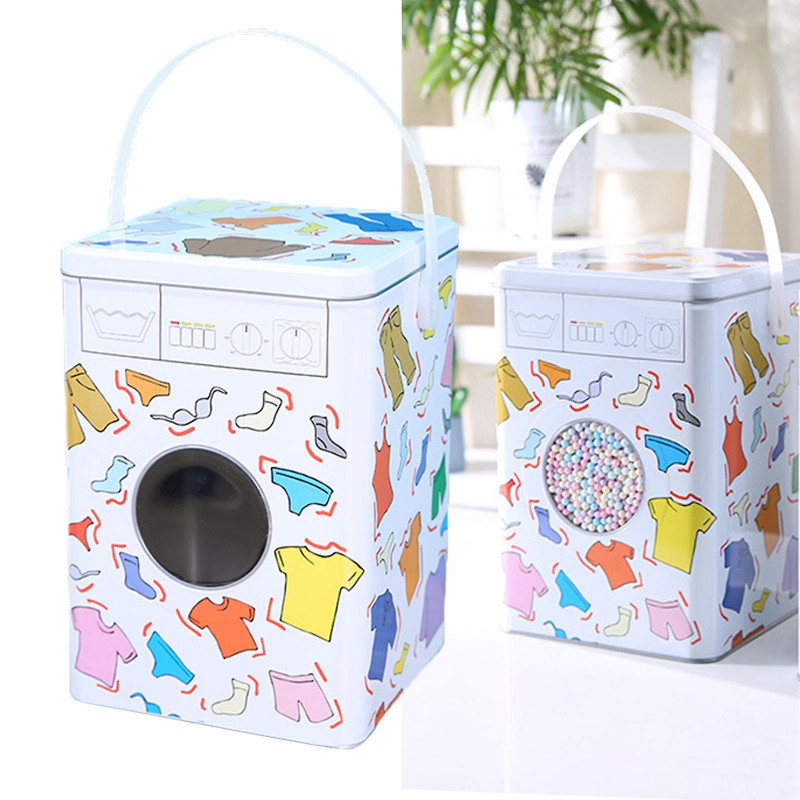 3xhousehold Laundry Powder Tin 5l Capacity For Storing Grain Rice Laundry Room Colorful