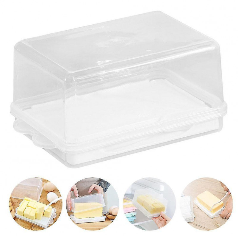Plastic Butter Storage Box Container Transparent Enlarged Cheese Serve