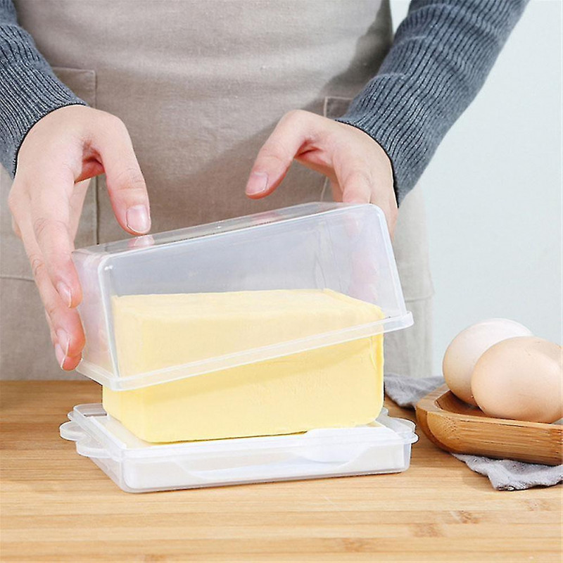 Plastic Butter Storage Box Container Transparent Enlarged Cheese Serve
