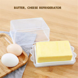 Plastic Butter Storage Box Container Transparent Enlarged Cheese Serve