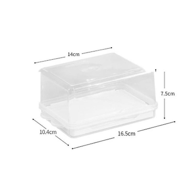 Plastic Butter Storage Box Container Transparent Enlarged Cheese Serve