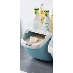 Blue 6kg Rice Grain Storage Box Sealed Moisture Proof Pet Food Storage