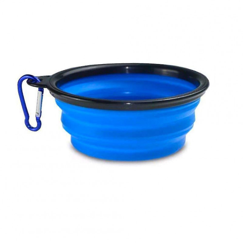 2 Pcs Bol pliable pour chien avec 2 mousquetons, petite eau de voyage pliable B