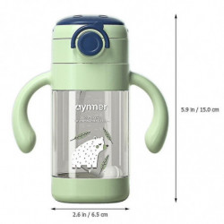 1pcs Measuring Straw Cup Portable Water Bottle Breast Container Feedin