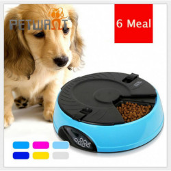 6 Repas Timing Automatique Pet Feeder Chien et Chat Affichage numérique Délai Plateau automatique