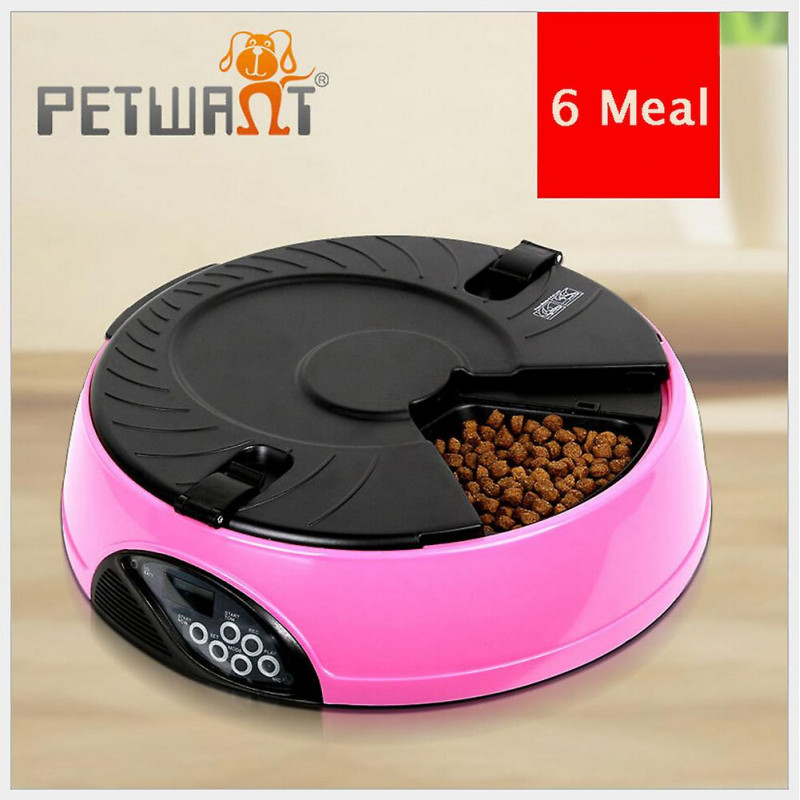 6 Repas Timing Automatique Pet Feeder Chien et Chat Affichage numérique Délai Plateau automatique 6 Repas Timing Automatique Pet Feeder Chien et Chat Affichage numérique Délai Plateau automatique