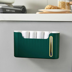 Plastic Bag Organizer, Wall Mount or Adhesive Hanging Storage Dispenser - Washable Holder for Plastic Bags