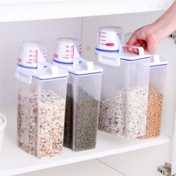 4pcs / pack Distributeur de céréales Boîte de stockage de riz Récipient à mesurer Tasse à mesurer 4pcs / pack Distributeur de céréales Boîte de stockage de riz Récipient à mesurer Tasse à mesurer