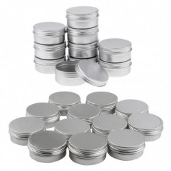 Lot 22pcs 10g 50g Round Aluminum Cosmetics Cream Empty Lip Balm Containers Jars Tin With Screw Lid Lot 22pcs 10g 50g Round Aluminum Cosmetics Cream Empty Lip Balm Containers Jars Tin With Screw Lid