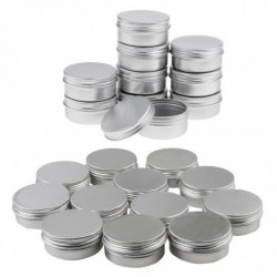 Lot 22pcs 10g 50g Round Aluminum Cosmetics Cream Empty Lip Balm Containers Jars Tin With Screw Lid Lot 22pcs 10g 50g Round Aluminum Cosmetics Cream Empty Lip Balm Containers Jars Tin With Screw Lid