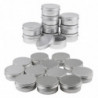 Lot 22pcs 10g 50g Round Aluminum Cosmetics Cream Empty Lip Balm Containers Jars Tin With Screw Lid