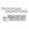 15pcs Boîtes de conserve en aluminium vides avec couvercles à vis Boîte Récipient Crème Pot Top Rond, 5x80ml, 10x50ml