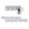 15pcs Boîtes de conserve en aluminium vides avec couvercles à vis Boîte Récipient Crème Pot Top Rond, 5x80ml, 10x50ml