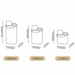 3 tailles de lessive en poudre Réservoir de stockage résistant à l’humidité Réservoir de stockage de détergent à [...]
