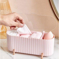 Cotton Pad Storage Box Dust-proof with Transparent Lid Desktop Make Up Dental Floss Container for Li Cotton Pad Storage Box Dust-proof with Transparent Lid Desktop Make Up Dental Floss Container for Li