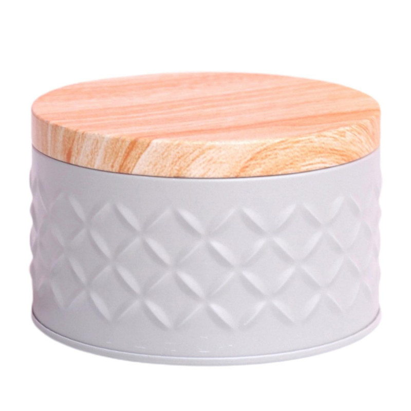 Storage Tin Box Easy Opening Multi-color Round Shaped Candy Cookie Storage Tin Box for Scented Candl