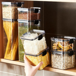 460/700/950/1300/1800ML Kitchen Sealed Storage Box Transparent Airtight Lock Leakproof Dustproof Moisture-proof [...]