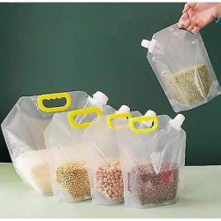 Grain Moisture-proof Sealed Bag, Transparent Grain Storage Suction Bags Grain Moisture-proof Sealed Bag, Transparent Grain Storage Suction Bags