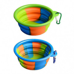 Bols pliables pour chiens, 2 bols d’eau à tasse pliables portables Bols pliables pour chiens, 2 bols d’eau à tasse pliables portables