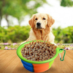 Bols pliables pour chiens, 2 bols d’eau à tasse pliables portables Bols pliables pour chiens, 2 bols d’eau à tasse pliables portables
