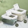 Récipient à riz avec roues et couvercle hermétique 5kg / 10kg Organisateur de grande capacité pour la maison [...]
