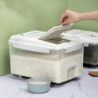 Récipient à riz avec roues et couvercle hermétique 5kg / 10kg Organisateur de grande capacité pour la maison [...]