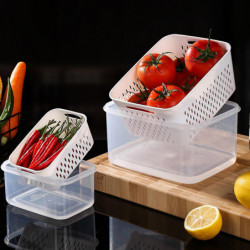 Kitchen Plastic Storage Box Fresh-keeping Box Refrigerator Fruit Containers Kitchen Plastic Storage Box Fresh-keeping Box Refrigerator Fruit Containers