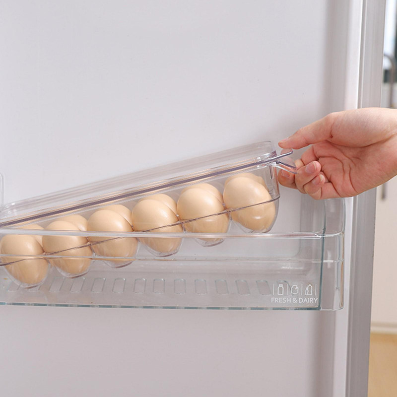 Food Grade Container With Lid Durable Large Capacity Egg Storage Box For Kitchen